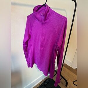 WOMENS UNDER ARMOUR HALF ZIP LONG SLEEVE SHIRT SIZE LARGE